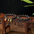 Fortune Jewel Gold Swallowing Beast Family Charm Luminous Fluorescent Liuli Glass Bead Success Bracelet