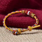 Fortune Jewel Handmade Dunhuang Color Luck Braid String Bracelet