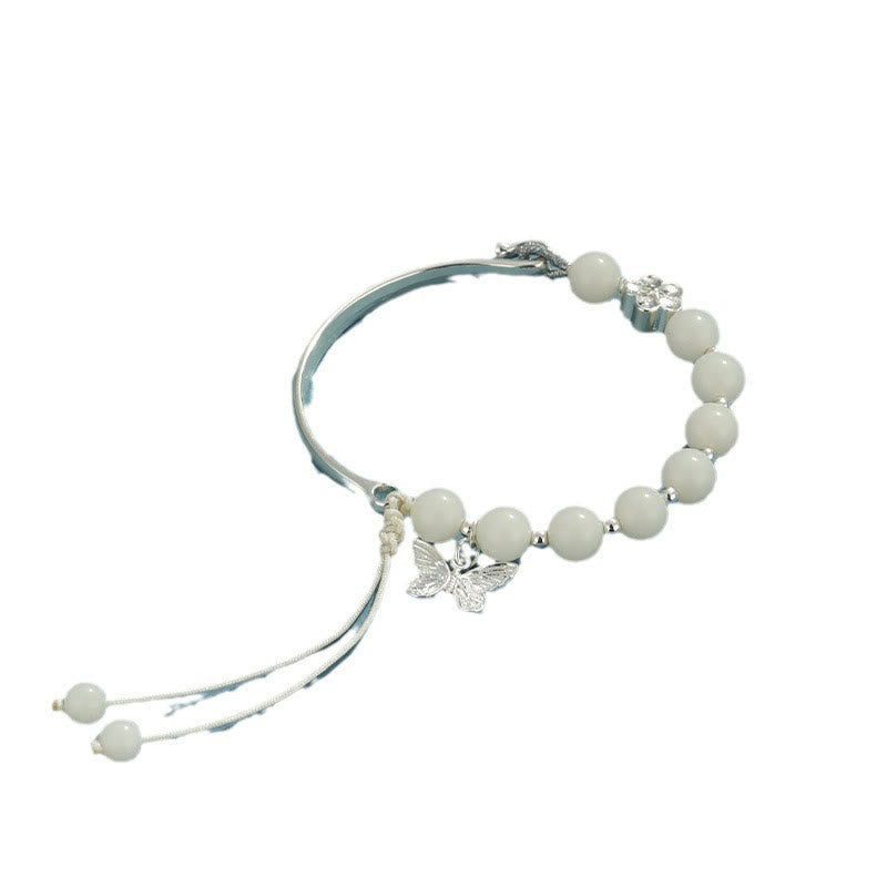 Fortune Jewel Bodhi Seed Butterfly Lotus Luck Wealth Bracelet Bangle