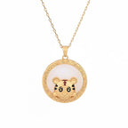 Fortune Jewel White Jade Year of the Tiger Blessing Necklace