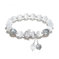 Fortune Jewel Natural Cat's Eye Moonstone Strawberry Quartz PiXiu Support Bracelet