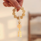 Fortune Jewel Citrine Peace Buckle Prosperity Happiness Wrist Mala