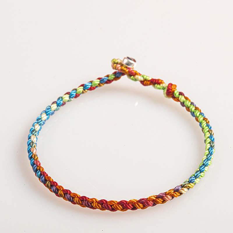 Fortune Jewel "May you be blessed with peace and safety in all four seasons" Lucky Multicolored Bracelet
