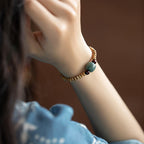 Fortune Jewel Bodhi Seed Small Leaf Red Sandalwood Wisdom Bracelet
