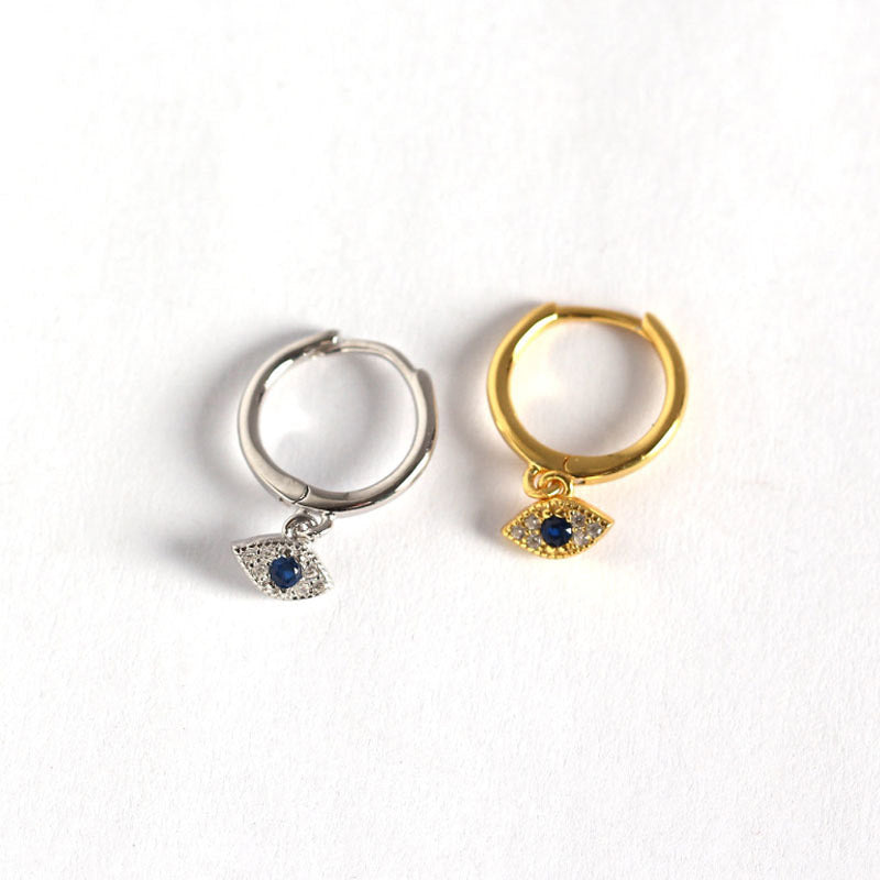 Fortune Jewel 925 Sterling Silver Evil Eye Blessing Protection Stud Earrings