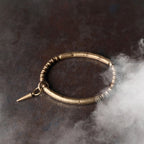 Fortune Jewel Lava Rock Stone Copper Balance Cuff Bracelet Bangle
