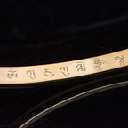 Fortune Jewel Six True Words Engraving Titanium Steel Blessing Protection Bracelet