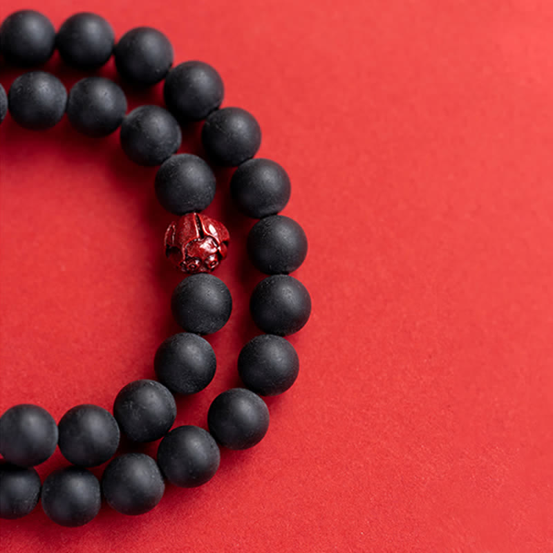 Fortune Jewel Tibetan Cypress Cinnabar Lotus Healing Bracelet