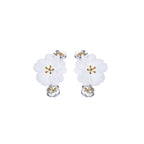 Fortune Jewel 925 Sterling Silver Plum Blossom Floral Blessing Earrings