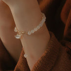 Fortune Jewel Ginkgo Leaf Jade Bead Luck Bracelet