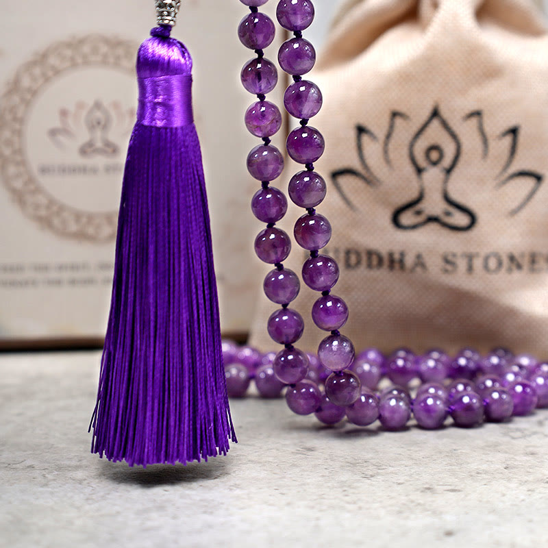 Fortune Jewel Tibetan 108 Mala Beads Necklace Yoga Meditation Prayer Beads Necklace