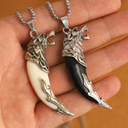 Fortune Jewel Imitation Wolf Tooth Titanium Steel Balance Necklace Pendant