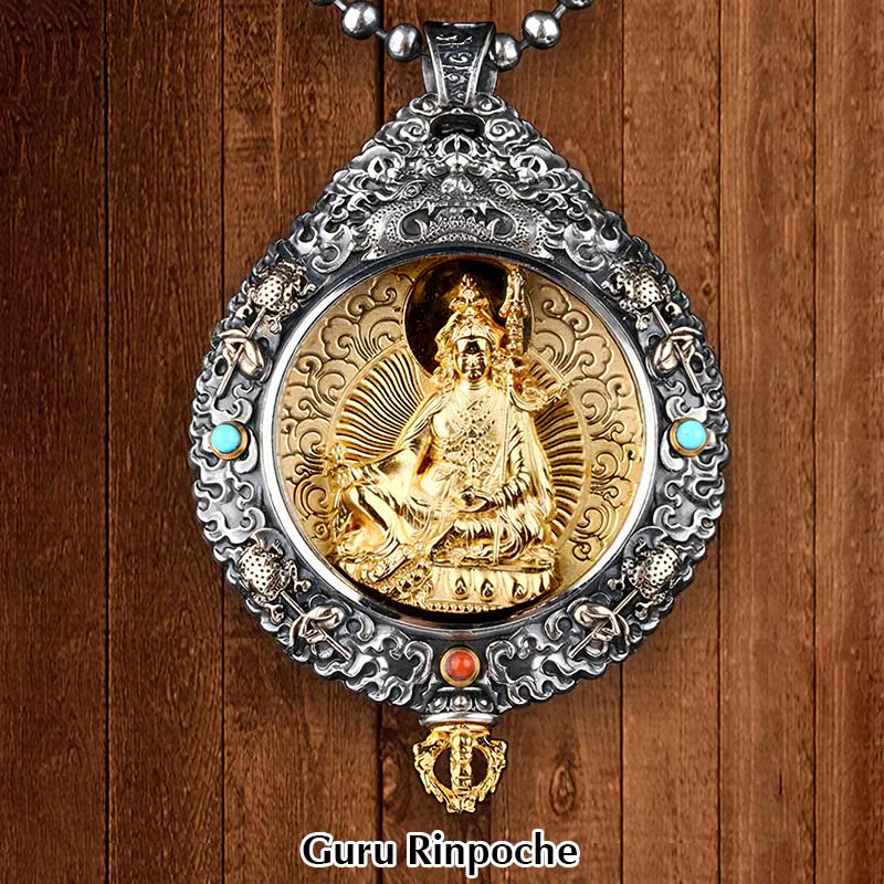 Fortune Jewel Chinese Zodiac Natal Buddha Thangka Nine Palaces Eight Diagrams Wealth Rotatable Necklace Pendant Fortune Jewel