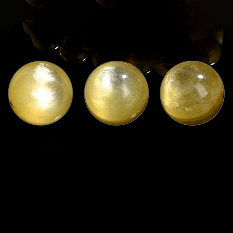 Fortune Jewel Natural Golden Lepidolite Protection Prosperity Bracelet