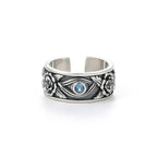 Fortune Jewel Eye Of Horus Crystal Protection Adjustable Ring
