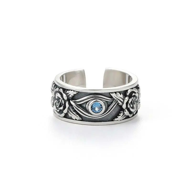 Fortune Jewel Eye Of Horus Crystal Protection Adjustable Ring Fortune Jewel