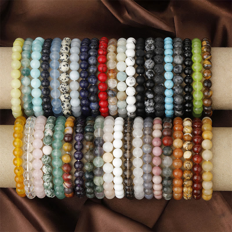 Fortune Jewel Natural Stone Quartz Healing Beads Bracelet
