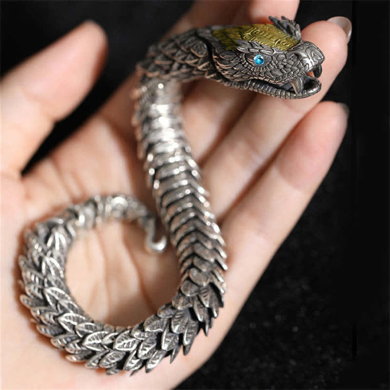 Buddha Stones Dragon Snake Handmade Amulet Protection Chain Bracelet Fortune Jewel