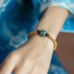 Fortune Jewel Bodhi Seed Small Leaf Red Sandalwood Wisdom Bracelet