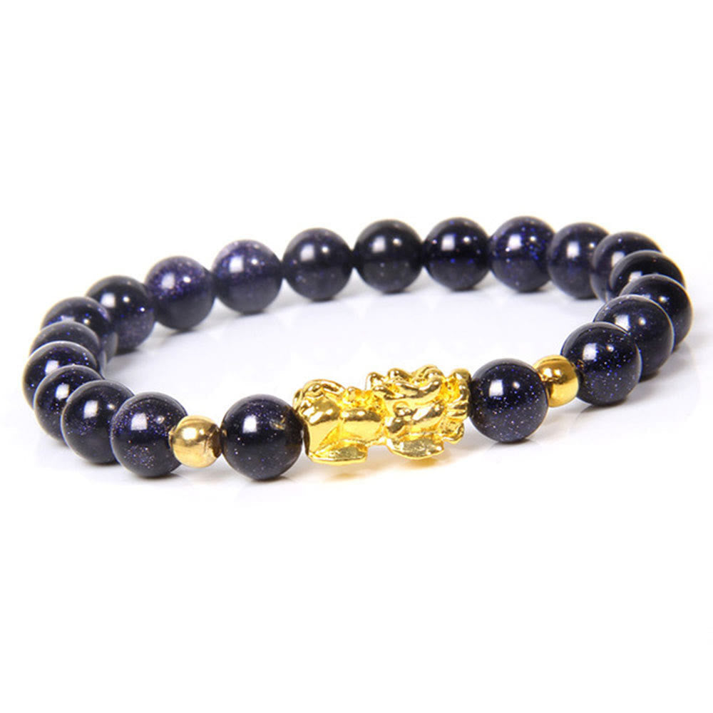 Fortune Jewel FengShui Lucky Pixiu Obsidian Wealth Bracelet