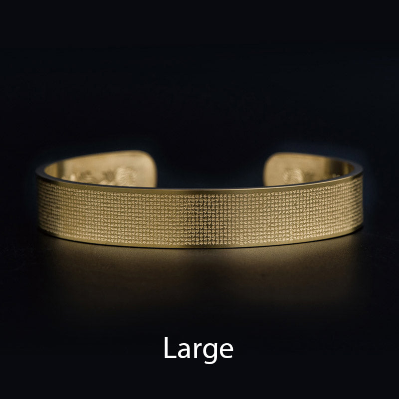 Fortune Jewel Shurangama Mantra Engraving Titanium Steel Blessing Bracelet