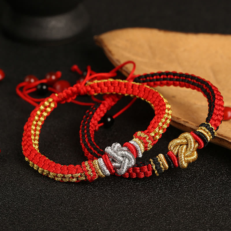 Fortune Jewel Colorful Rope True Love Knot Luck Handmade Bracelet