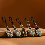 Fortune Jewel Tibetan Om Mani Padme Hum Bodhi Seed Peace Key Chain