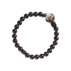 Fortune Jewel Small Leaf Red Sandalwood Lotus Bodhi Seed Carved Protection Double Wrap Bracelet