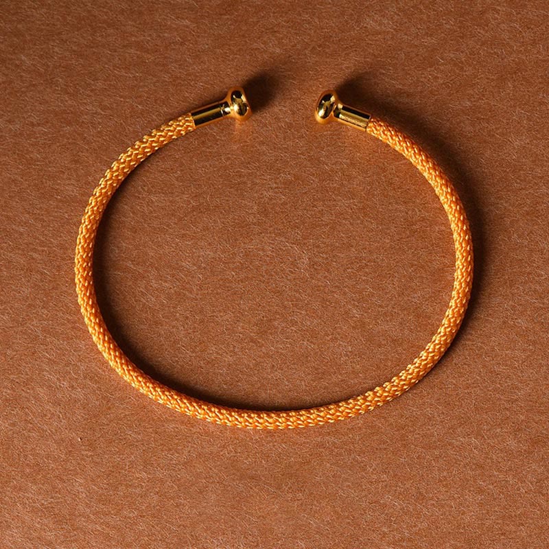 Fortune Jewel Simple Design Handmade Luck Braid String Cuff Bracelet