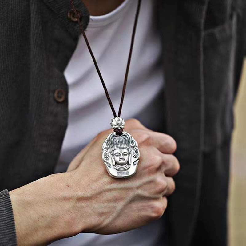 Fortune Jewel Chinese Zodiac Natal Buddha Om Mani Padme Hum Lotus Compassion Necklace Pendant Fortune Jewel