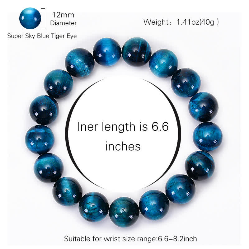 Fortune Jewel Blue Tiger Eye Protection Bracelet