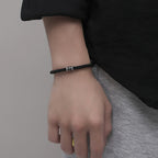 Fortune Jewel 925 Sterling Silver Om Mani Padme Hum Peace Braided Bracelet