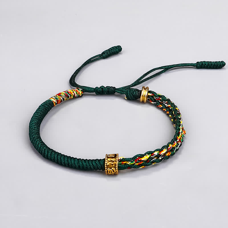 Fortune Jewel Om Mani Padme Hum Protection Luck String Bracelet