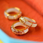 Fortune Jewel White Jade Luck Ring Necklace