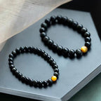 Fortune Jewel Natural Rainbow Obsidian Tiger Eye Positive Love Bracelet