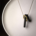 Fortune Jewel Zen Circle Ebony Wood Enlightenment Necklace Pendant Fortune Jewel
