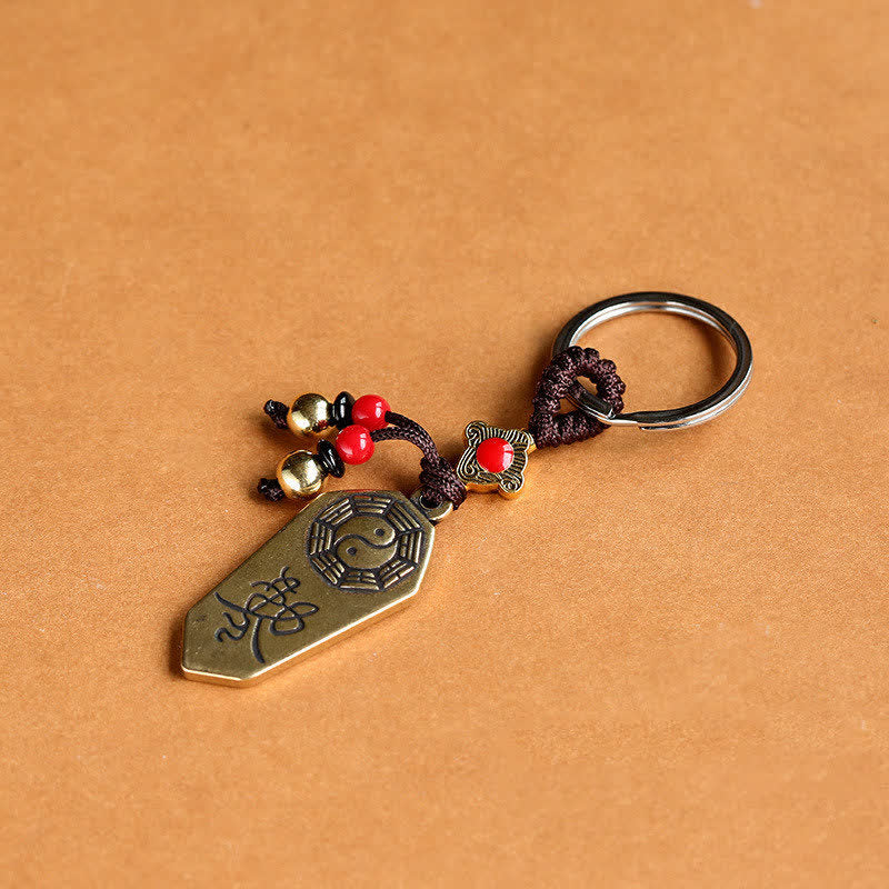Fortune Jewel Feng Shui Bagua Yin Yang Balance Peace Keychain Fortune Jewel