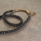 Fortune Jewel Retro Coconut Shell Brass Copper Happiness Triple Wrap Bracelet