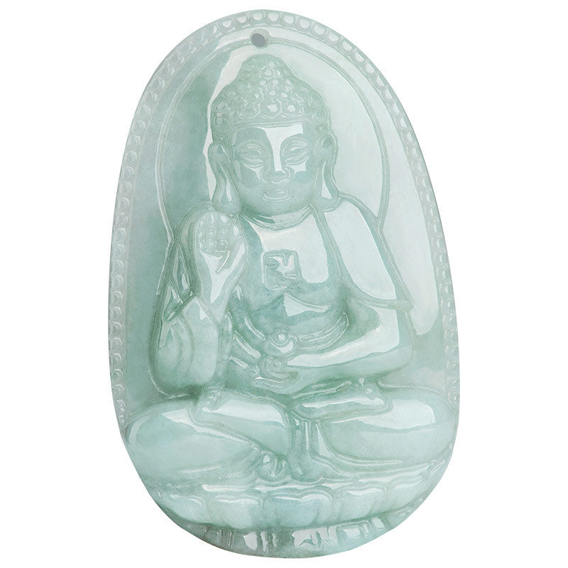 Fortune Jewel Chinese Zodiac Natal Buddha Jade Wealth Prosperity Necklace Pendant Fortune Jewel