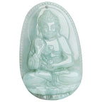 Fortune Jewel Chinese Zodiac Natal Buddha Jade Wealth Prosperity Necklace Pendant Fortune Jewel