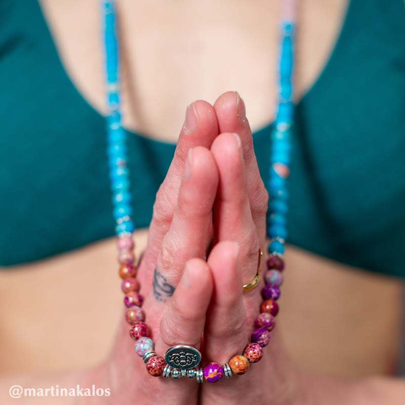 Fortune Jewel Tibetan Purple Miano Real Bead Harmony Lotus Mala