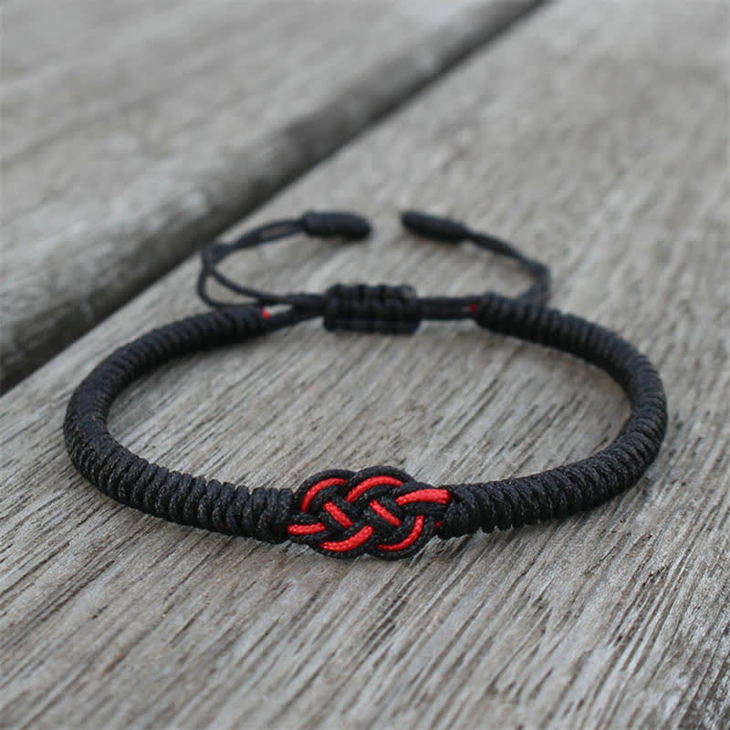 Fortune Jewel 2Pcs Tibetan Luck Chinese Knot Protection String Bracelet