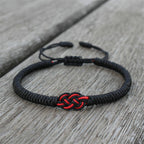 Fortune Jewel 2Pcs Tibetan Luck Chinese Knot Protection String Bracelet