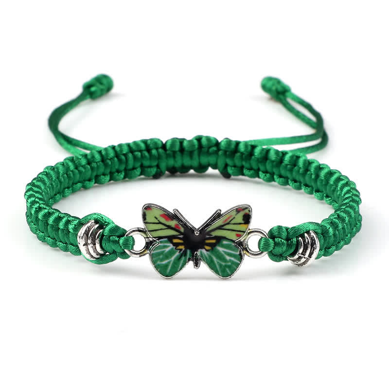 Fortune Jewel Butterfly Freedom Love String Charm Bracelet