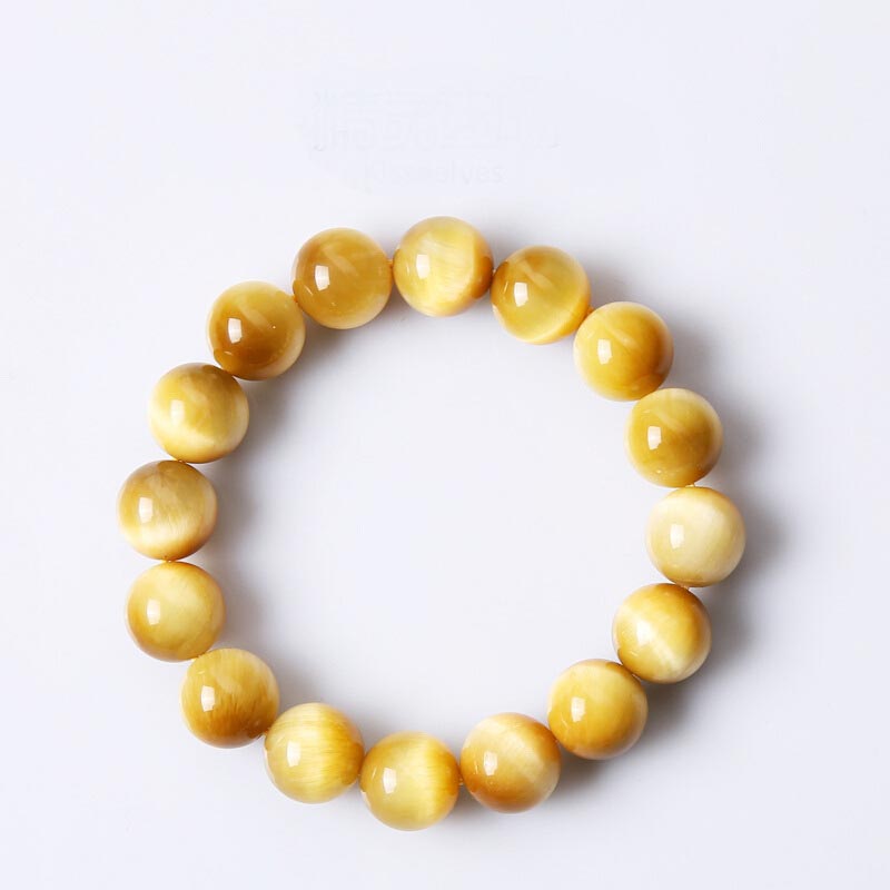 Fortune Jewel  Anxiety Stress Healing Crystal Tiger Eye Bead Bracelet