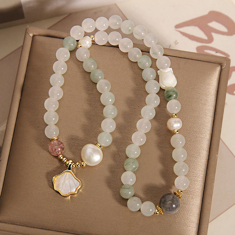 Fortune Jewel Double Layer Jade Shell Luck Bracelet