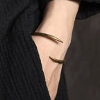 Fortune Jewel Simple Design Copper Luck Adjustable Cuff Bracelet