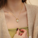 Fortune Jewel 925 Sterling Silver Natural Hetian Jade Laughing Buddha Abundance Chain Necklace Pendant Fortune Jewel
