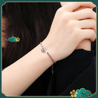 Fortune Jewel 925 Sterling Silver Zongzi Pattern Luck Multicolored Handcrafted Bracelet