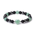 Fortune Jewel Black Onyx Tiger Eye Stone Crystal Love Heart Protection Bracelet